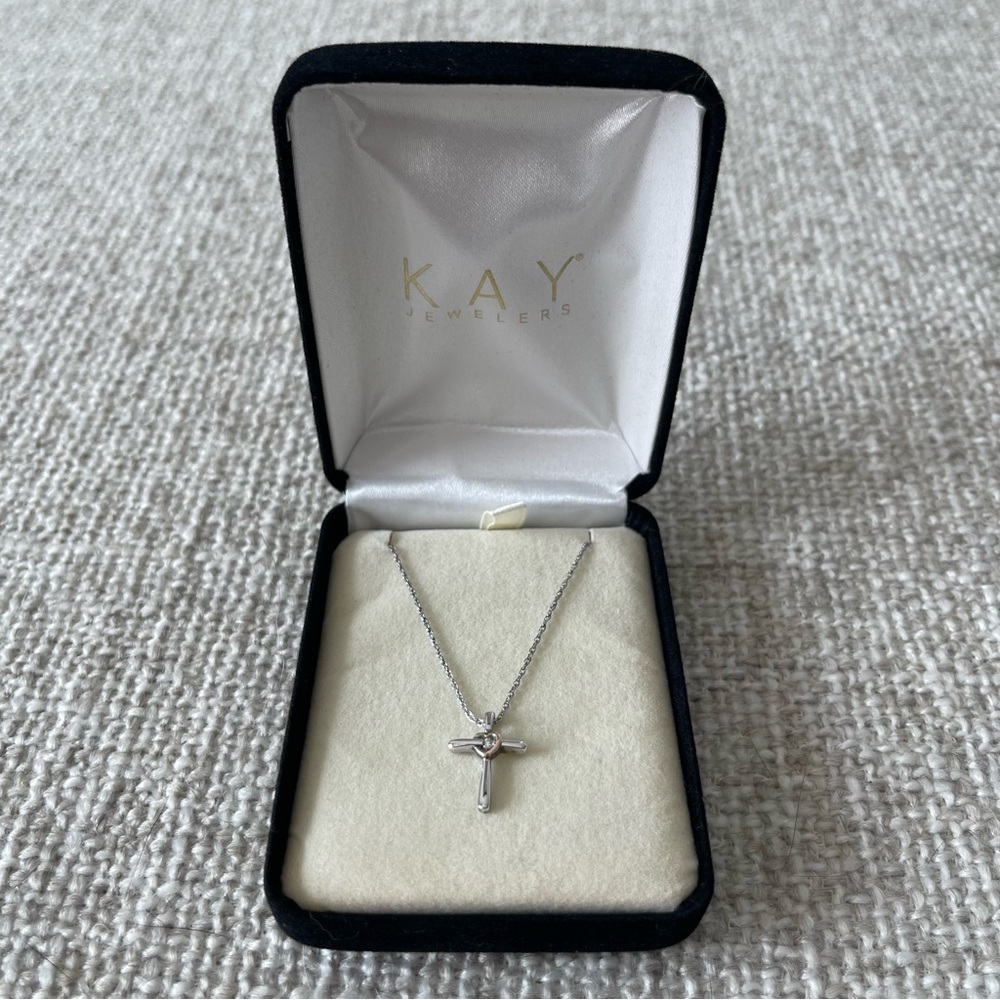 Kay Jewelers 14k gold Heart Cross Necklace